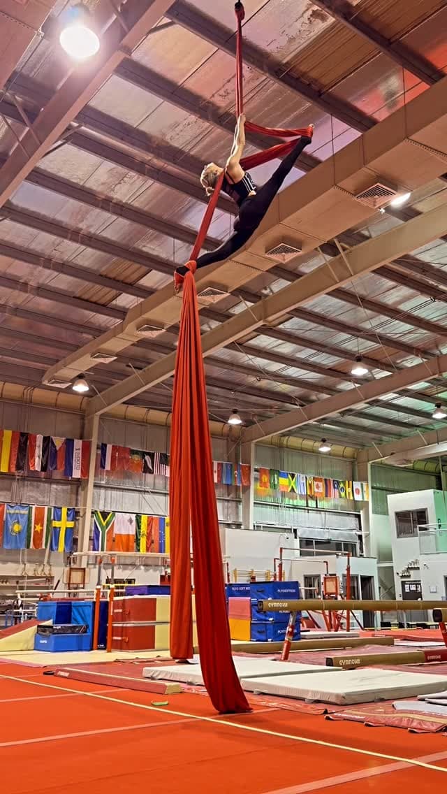 Aerial silks training